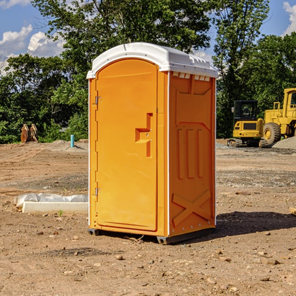 how often are the portable restrooms cleaned and serviced during a rental period in Greensburg KS